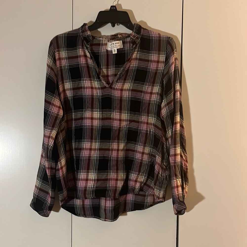 Plaid blouse from Anthropologie